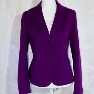 Talbots Purple Single Button Notch Lapel Blazer Jacket Size 6